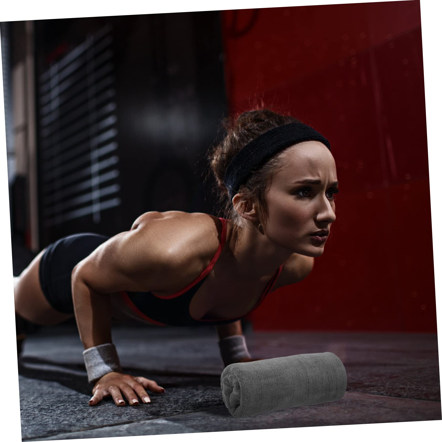 balacoo 2sets Fiber Sports Towel Comfortable Workout Towel Fast-Drying Gym Hiking Climbing Camping Supplies 2pcs*2