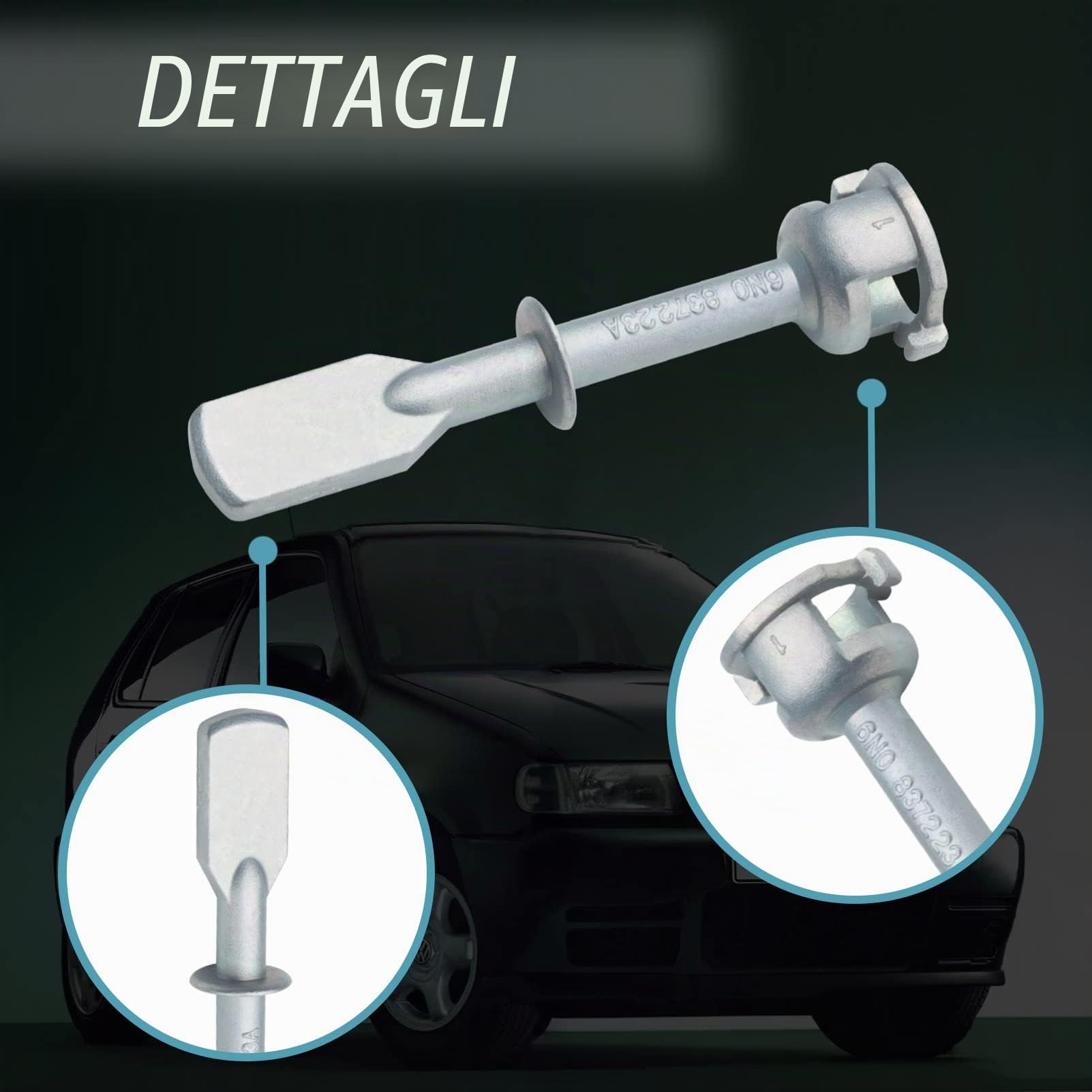 Kit di riparazione per cilindro della serratura sulla maniglia della portiera anteriore sinistra o destra 58 mm 6N0837223A Pagaia eccentrica per Polo 6N