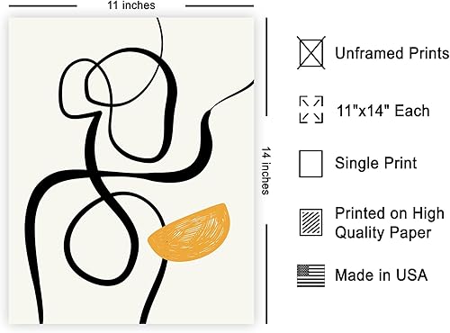 Miniatura 2 de Monem Art - Póster de mujer – Impresión de dibujo de línea retro – Arte moderno – Arte abstracto – Arte moderno – Arte bohemio chic – Arte Sin