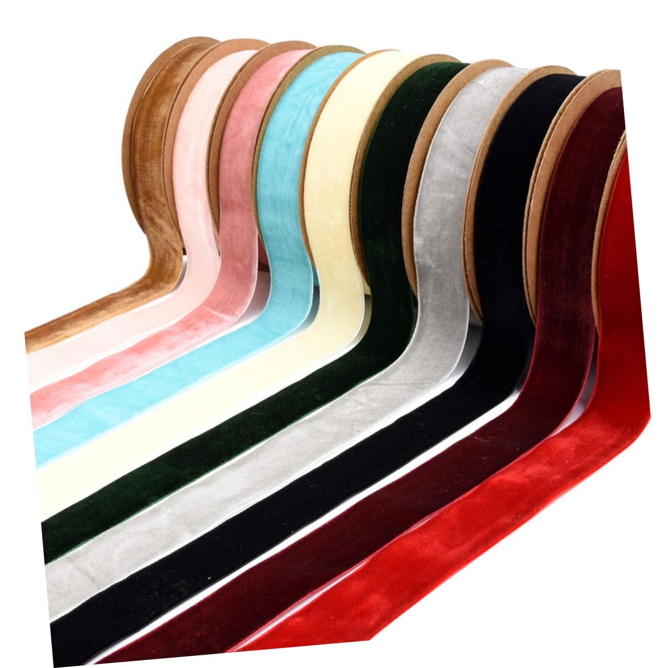 SHINEOFI 3rollen Breites Einseitiges Samtband Weinrot Flockenband Für -projekte Geschenkpacks Hochzeiten Und Dekorationen Für Kleidung Und Accessoires