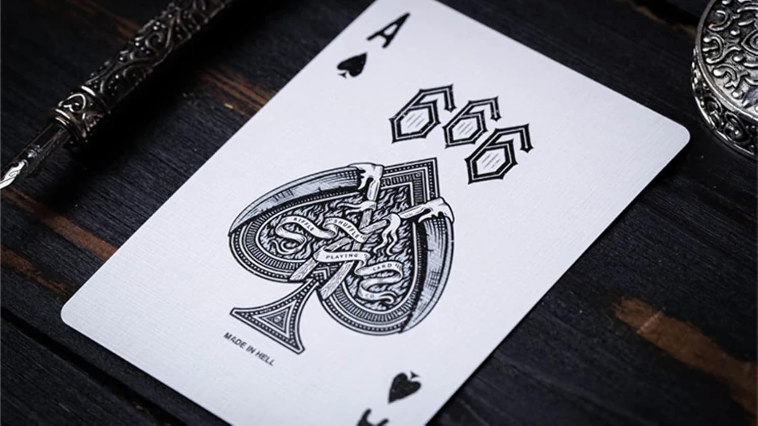 666 (Silver Foil) Playing Cards by Riffle Shuffle