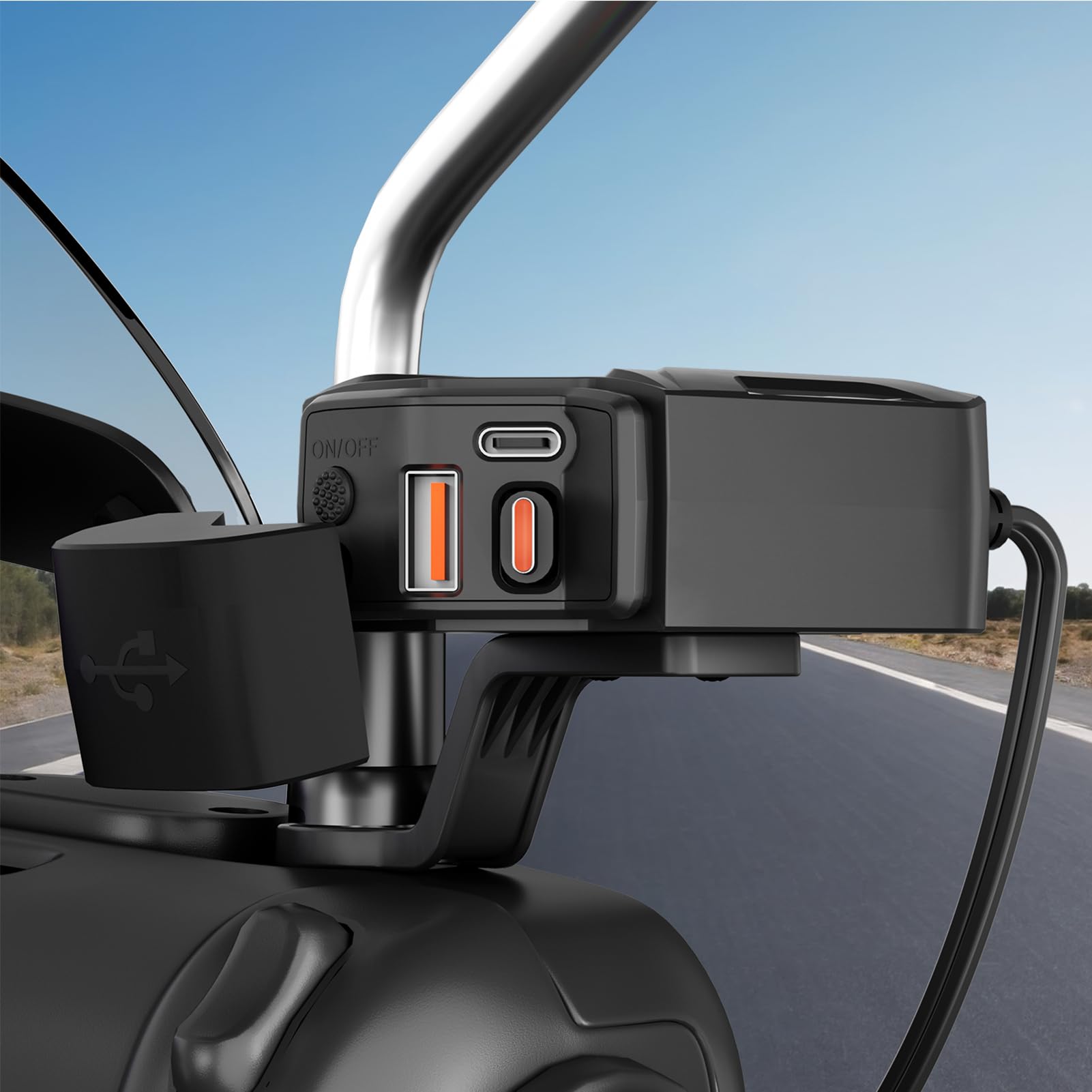 Ładowarka USB Do Motocykla Wodoodporna Wodoodporny Adapter Type-C Do