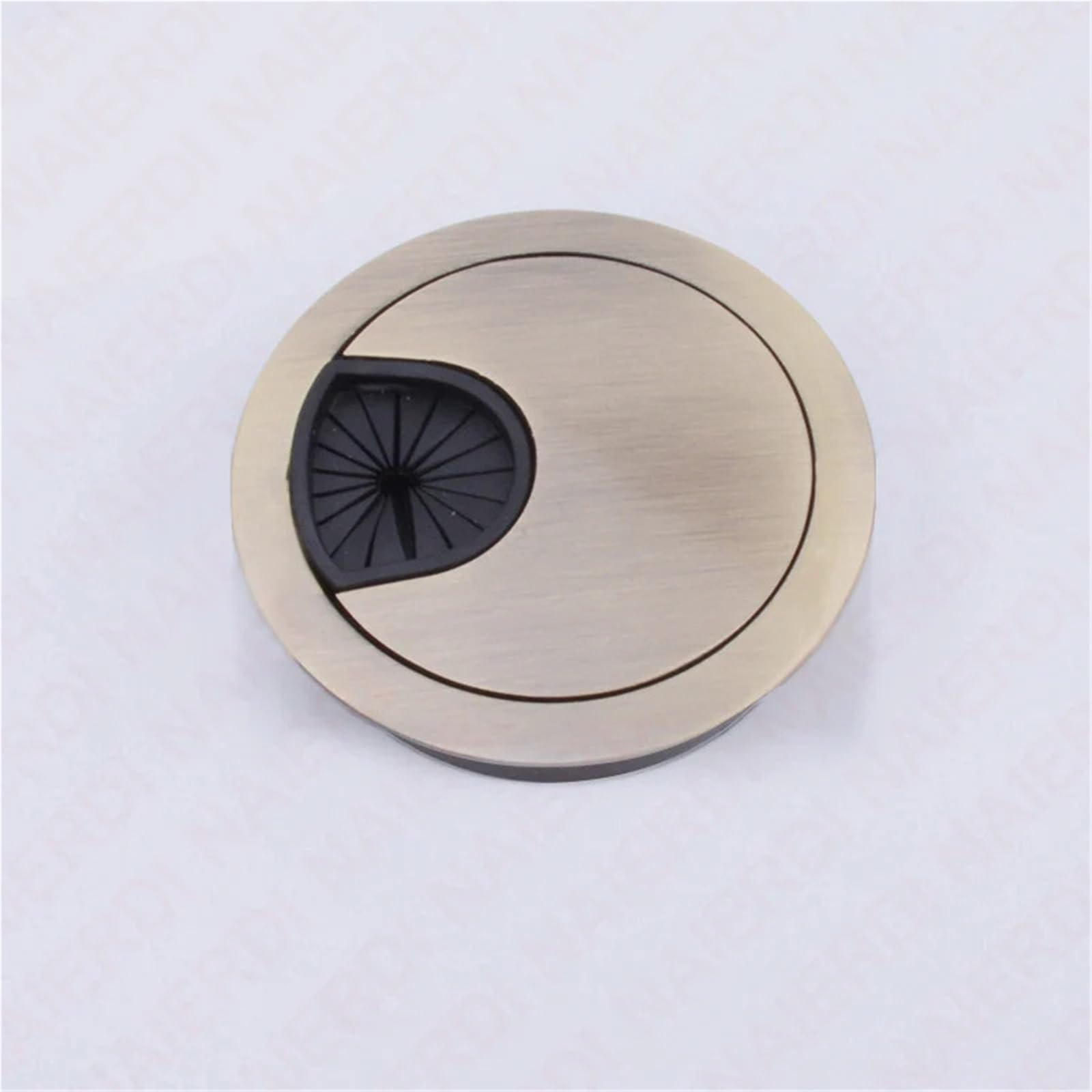 Desk Cable Grommet 10Pcs 50/53/60/80mm Cable Hole Cover Zinc Alloy Round Table Wire Covers Outlet Port Computer Desk Grommet Line Holder(Green Bronze,53mm)