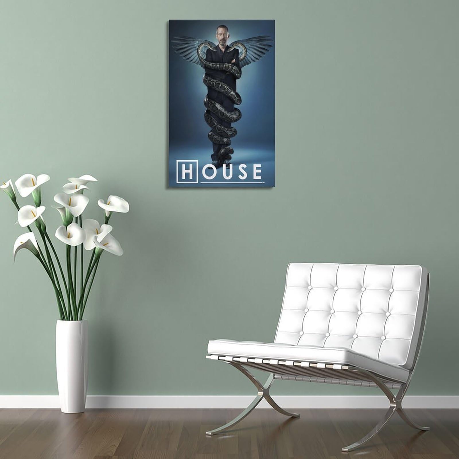 YAWRGJWRG House, M.D House and Wilson - Poster decorativo estetico su tela, decorazione artistica da parete per soggiorno, camera da letto, musica e film, 30 x 45 cm, senza cornice
