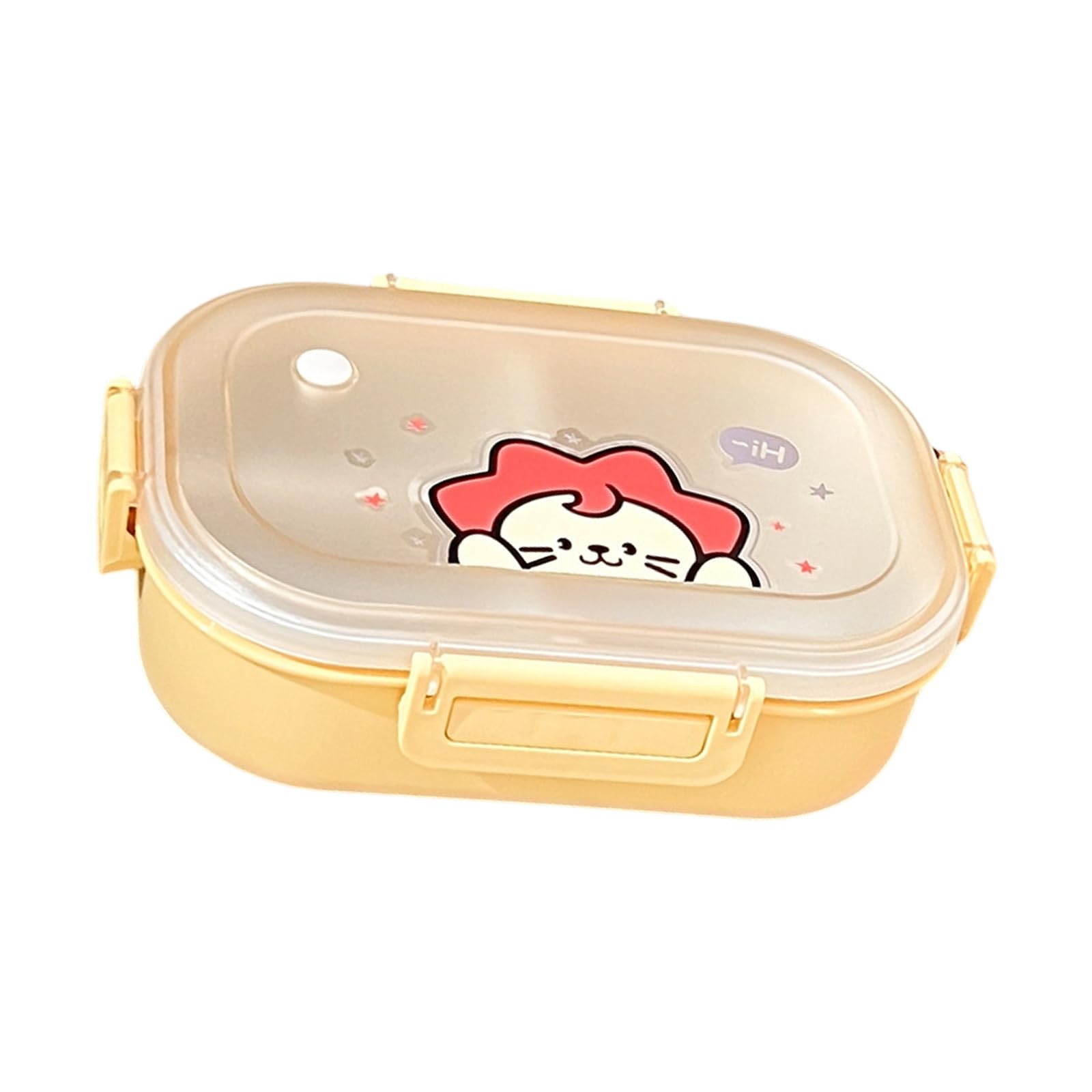 jiingekk Colorful Divided Meal Preparation Box with Removable Inserts Easy to Clean Lunch Container for Outdoor Activity Lovely Cartoon Lunch Box