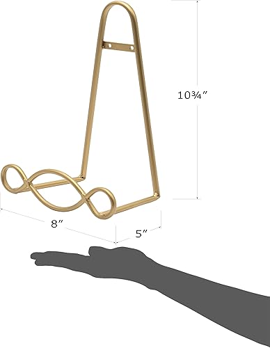 Miniatura 5 de Red Co. Easel Display Rack Stand for Decorative Home Wall, Unique Loop Design, 8" W × 5" D × 11" H, Black