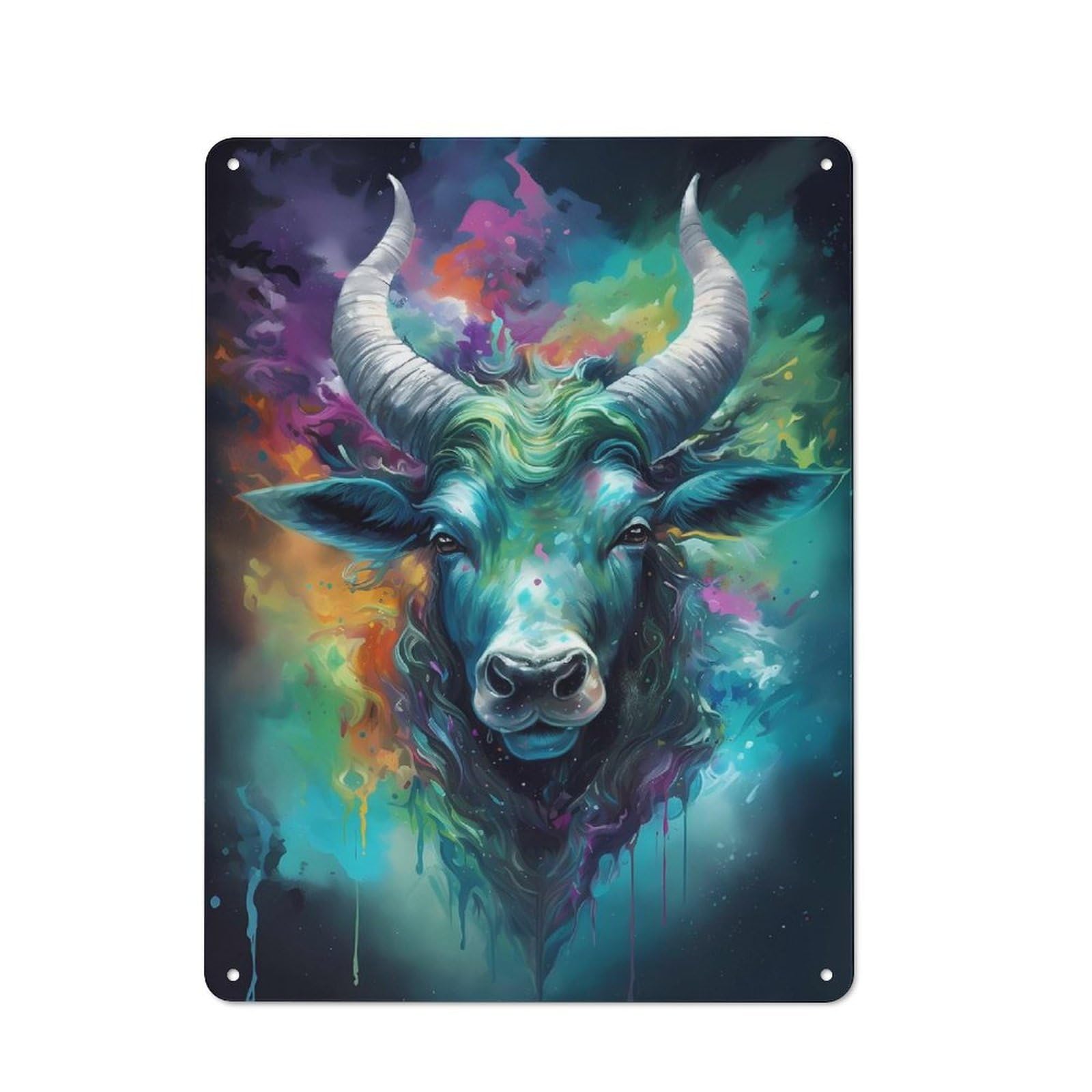 Junmoney Cow Enchanting Everyday Vintage Metal Sign 40X30cm Featuring Room Wall Plaque For Home, Shop, Pub Or Studio Wall