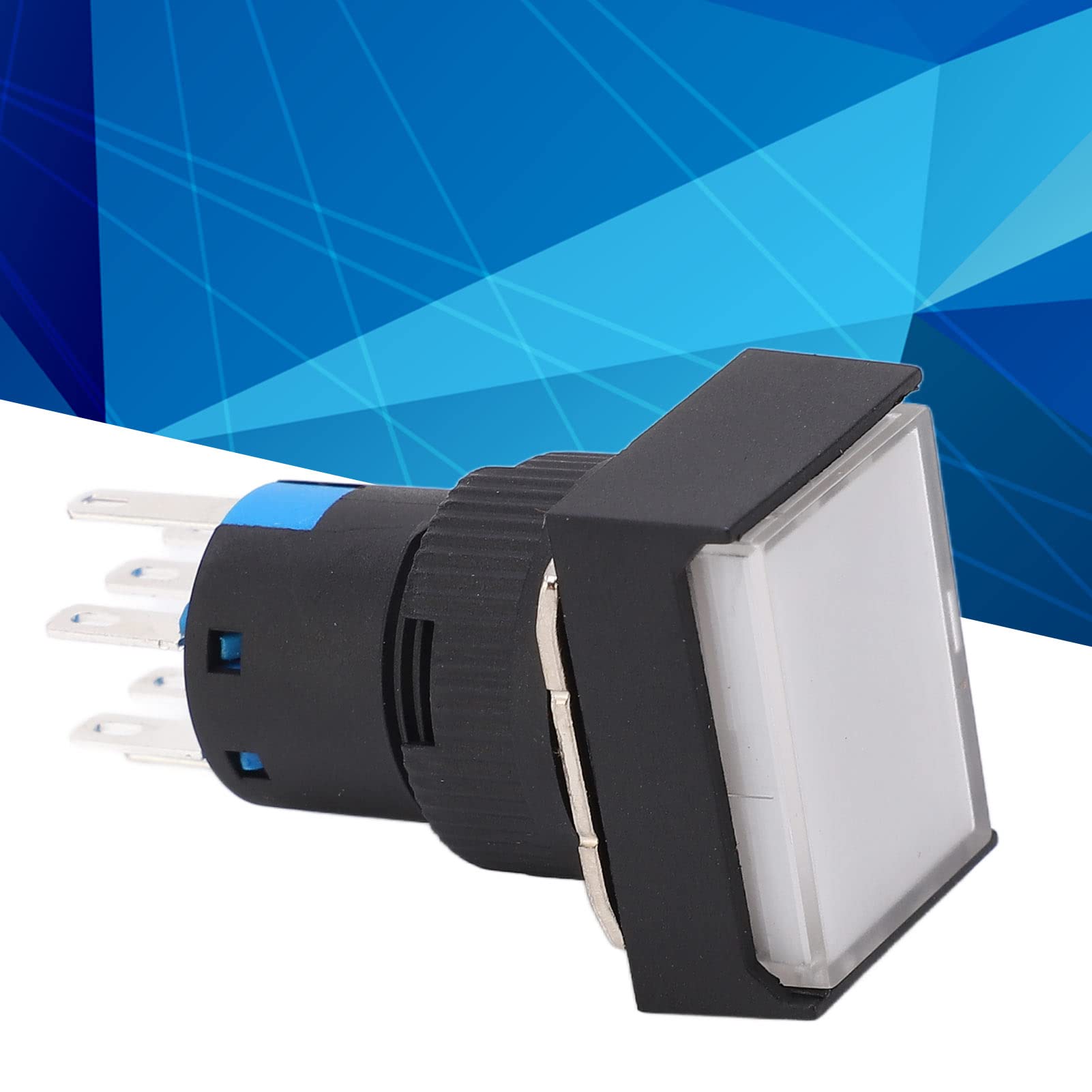 Cocoarm Interruptor de Botón ABS Botón de Encendido 25 Piezas AC DC 24 V 5 A con Indicador de Luz Aislamiento de 250 V para Equipos de Control Industrial Máquina Panel Contactor de relé