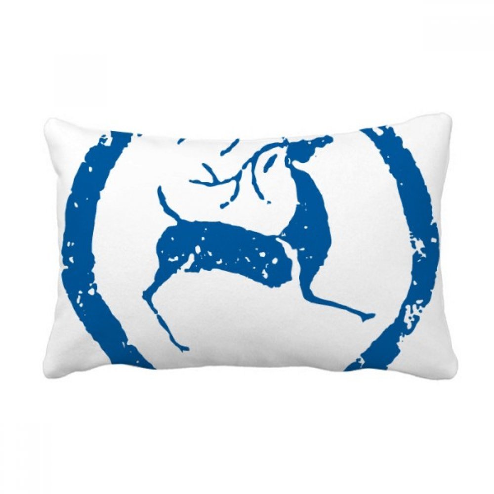 Coussin lombaire cerf bleu pour soulager le dos sur le canapé