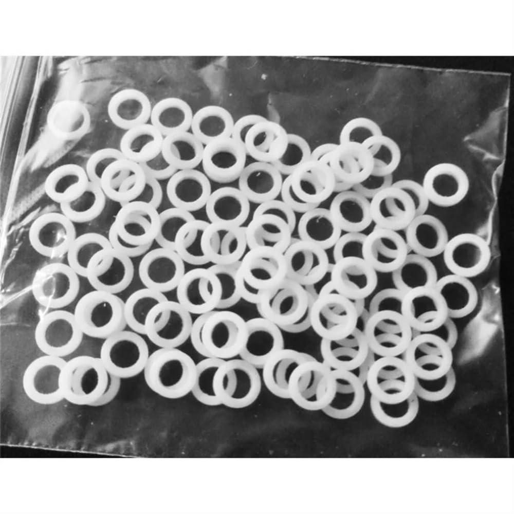 juntas tóricas, juntas de estanqueidad de caucho, 100 juntas de anillo grueso, arandelas planas de precisión de PTFE, espaciador, grosor: 0,2, 0,3, 0,4 y 0,5 mm(4X2.3X0.3MM)