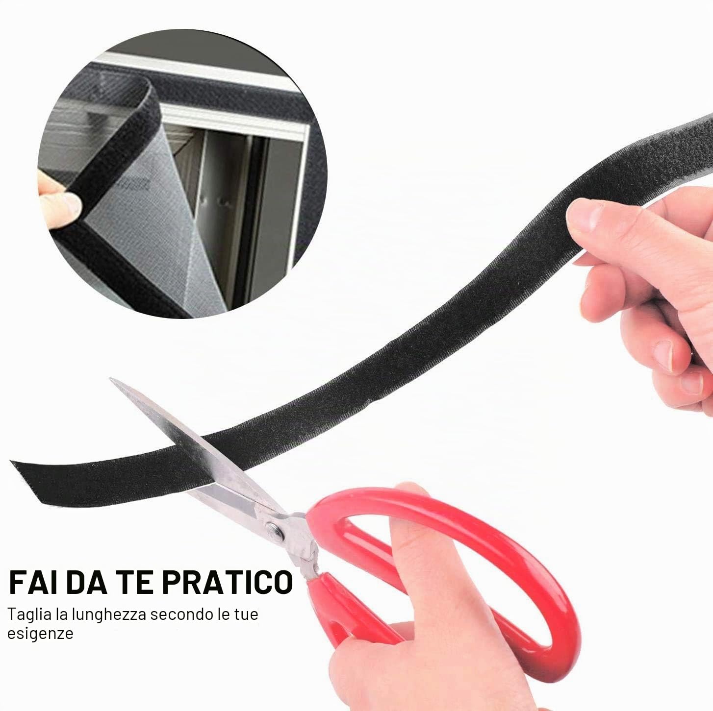 Nastro Adesivo Extra Forte Bifacciale, Sinwind Multifunzione Riutilizzabile Nastro Biadesivo, Nastro Adesivo per Zanzariere, Universale Magico Strisce nastro di fissaggio posterior