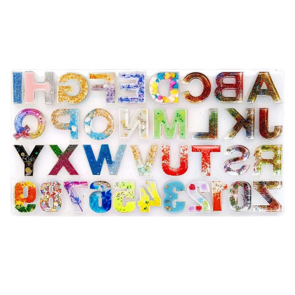 Set di 244 stampi per portachiavi in resina con numeri in silicone per portachiavi artigianali numero civico gioielli ciondolo portachiavi kit di stampi in silicone per colata in resina epossidica per