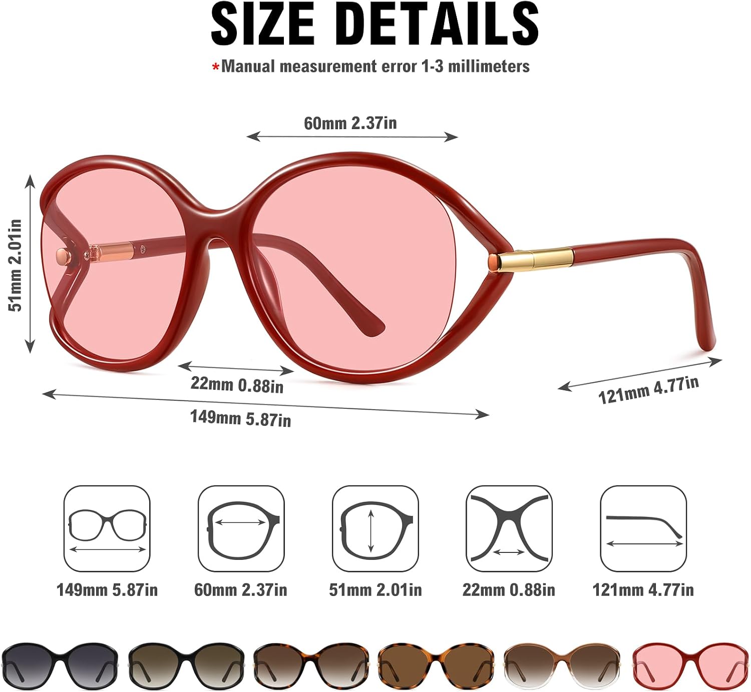 Trendy Oval Sunglasses for Women, Fashion round Shades image 5