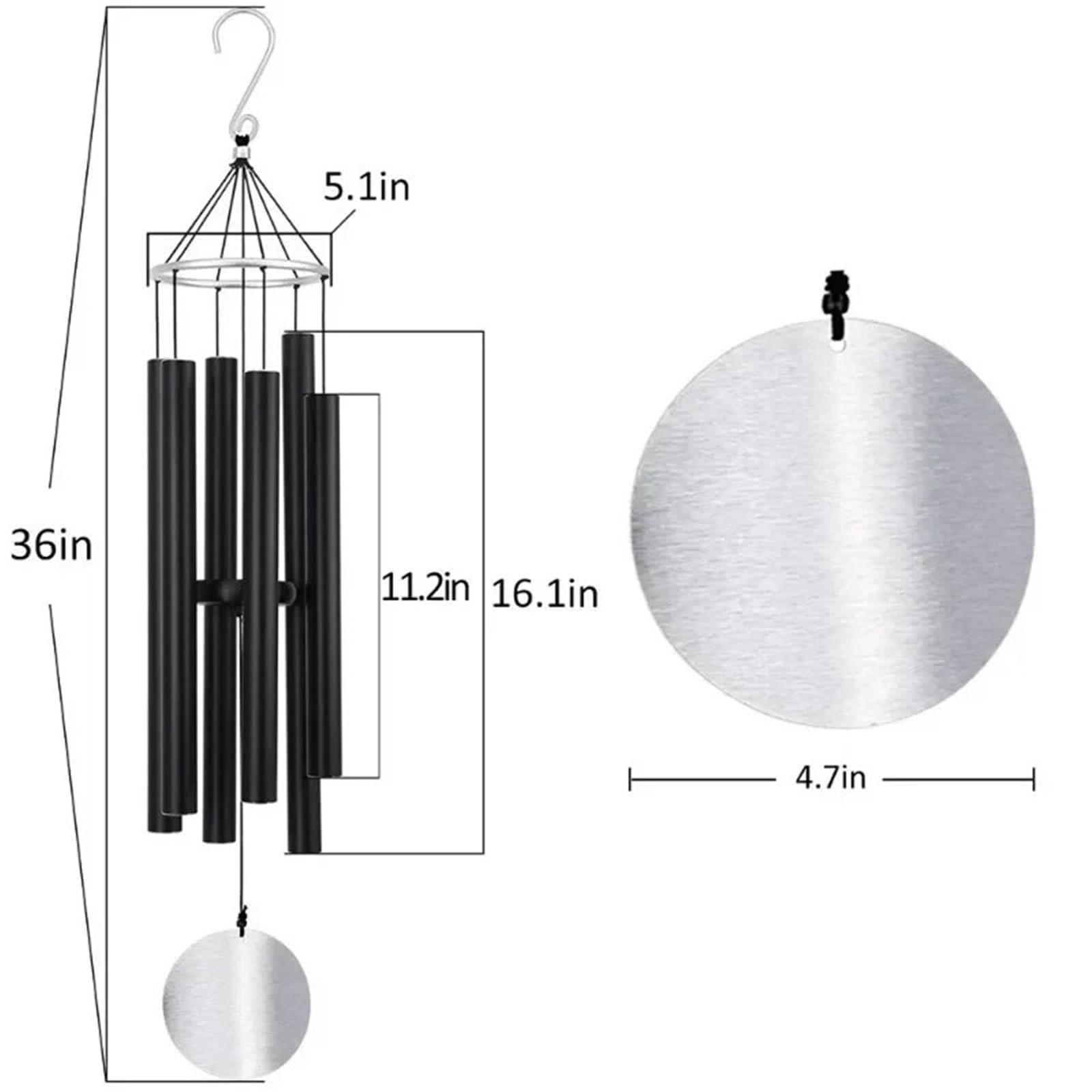 36 Zoll großes Windspiel-Denkmal Für Garten, Terrasse