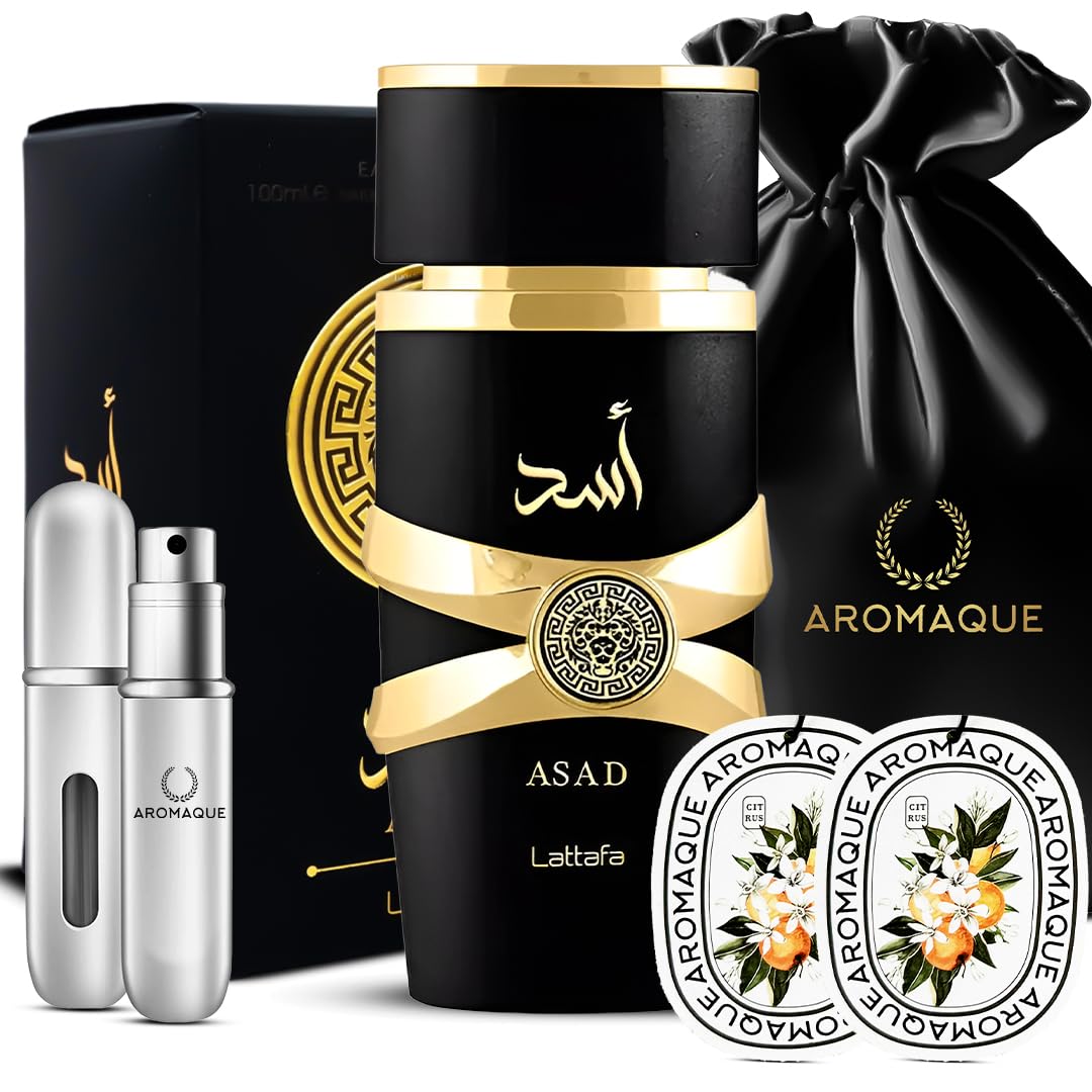 Gift Set Bundle Of Lattafa Asad Perfume Men 4oz Desertcart - Main Image