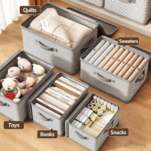 Stackable Waterproof Storage Box - 54L Ideal for Organizing Clothes, Perfect for Desk, Under Bed, or Closet Use - Durable and Versatile Storage Solution