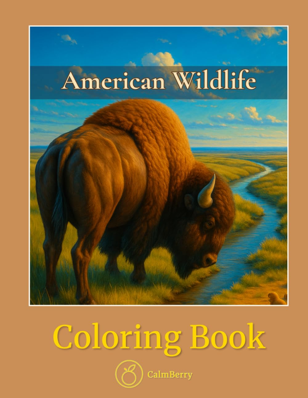 American Wildlife – Coloring Book: Wild Realistic Nature Designs for Adults and Teens – Animals Coloring Pages for Relaxation (CalmBerry Realistic Animals Coloring Books)