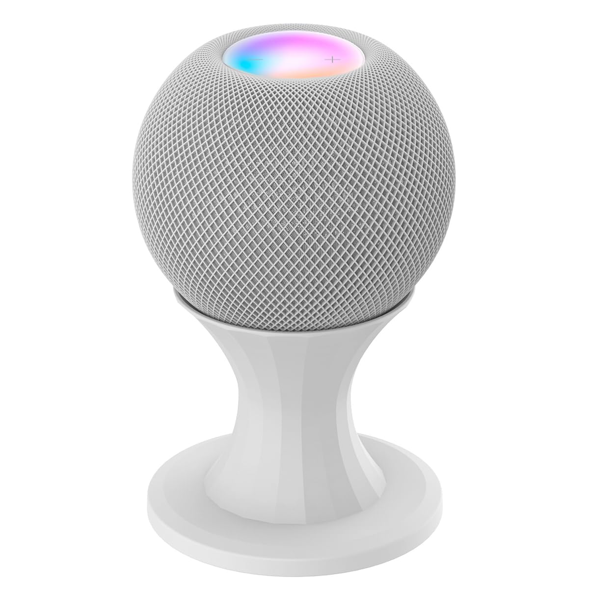 Mini Supporto da Tavolo per Altoparlanti, Supporto da Parete Rotondo Compatibile con HomePod Mini Smart Au-Dio, Elegante Design Bianco per Uso Domestico