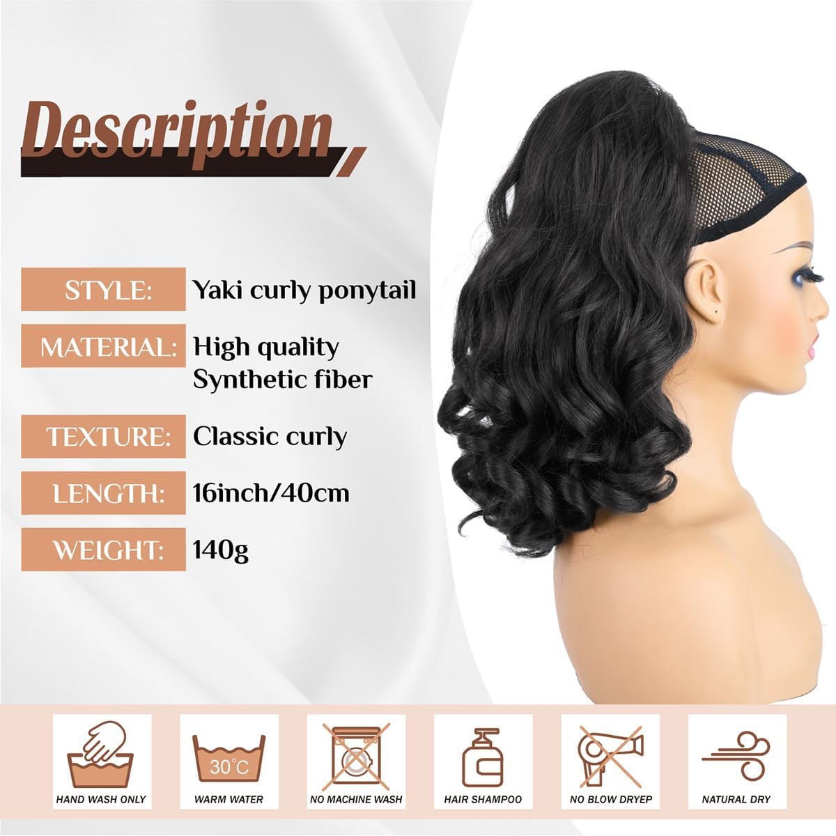 Allreetress Kinky Straight Ponytail Drawstring Hairpiece - Image 2