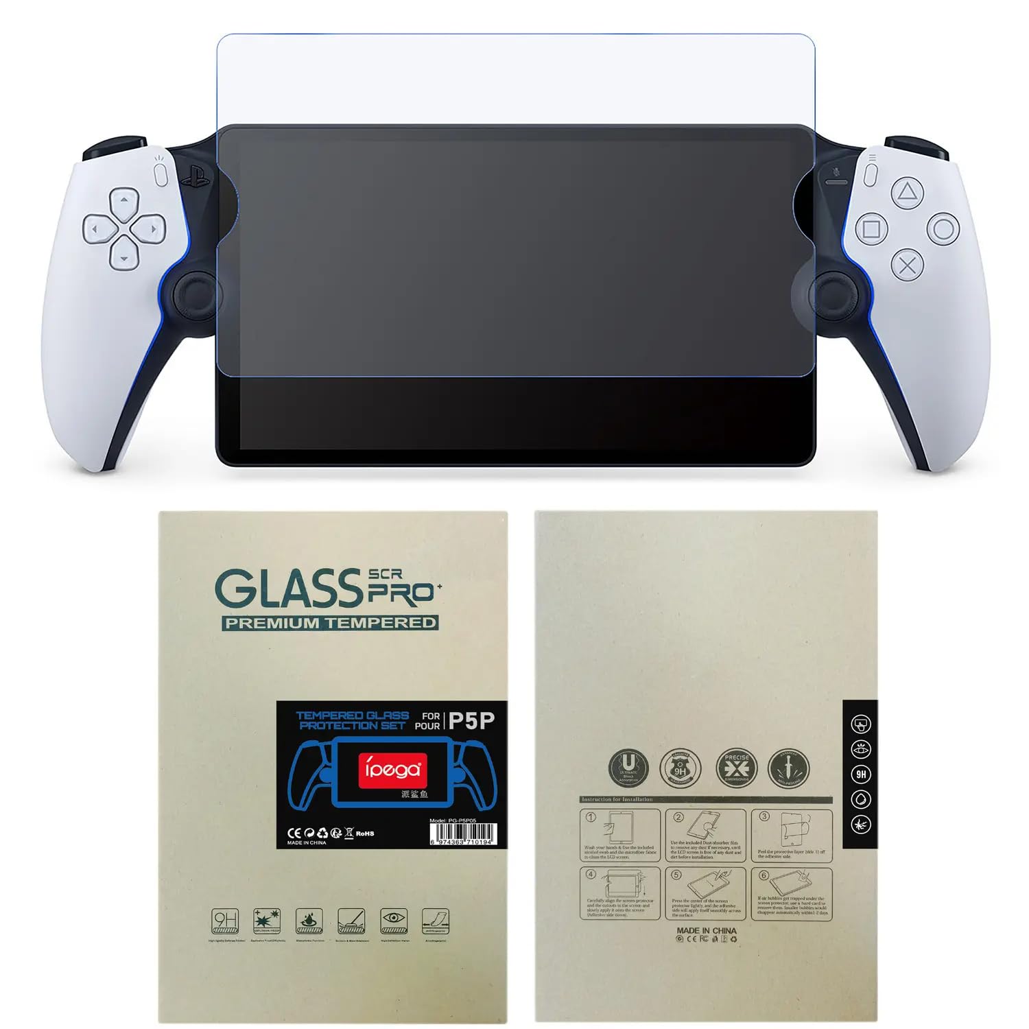 ElectronGeek ipega PS Portal Tempered Glass Screen Protector for PlayStation Portable Remote Player