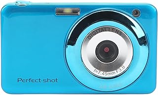 Fydun 48MP Câmera Digital 2.7in 8X Zoom Óptico Câmera 32GB Câmera Digital Portátil ABS Metal para Crianças Iniciantes (Azul)