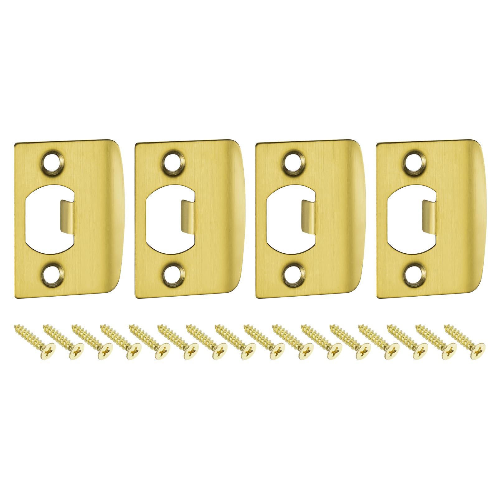 Placas de cerradura de puerta para reparar jambas desgastadas con repuestos dorados