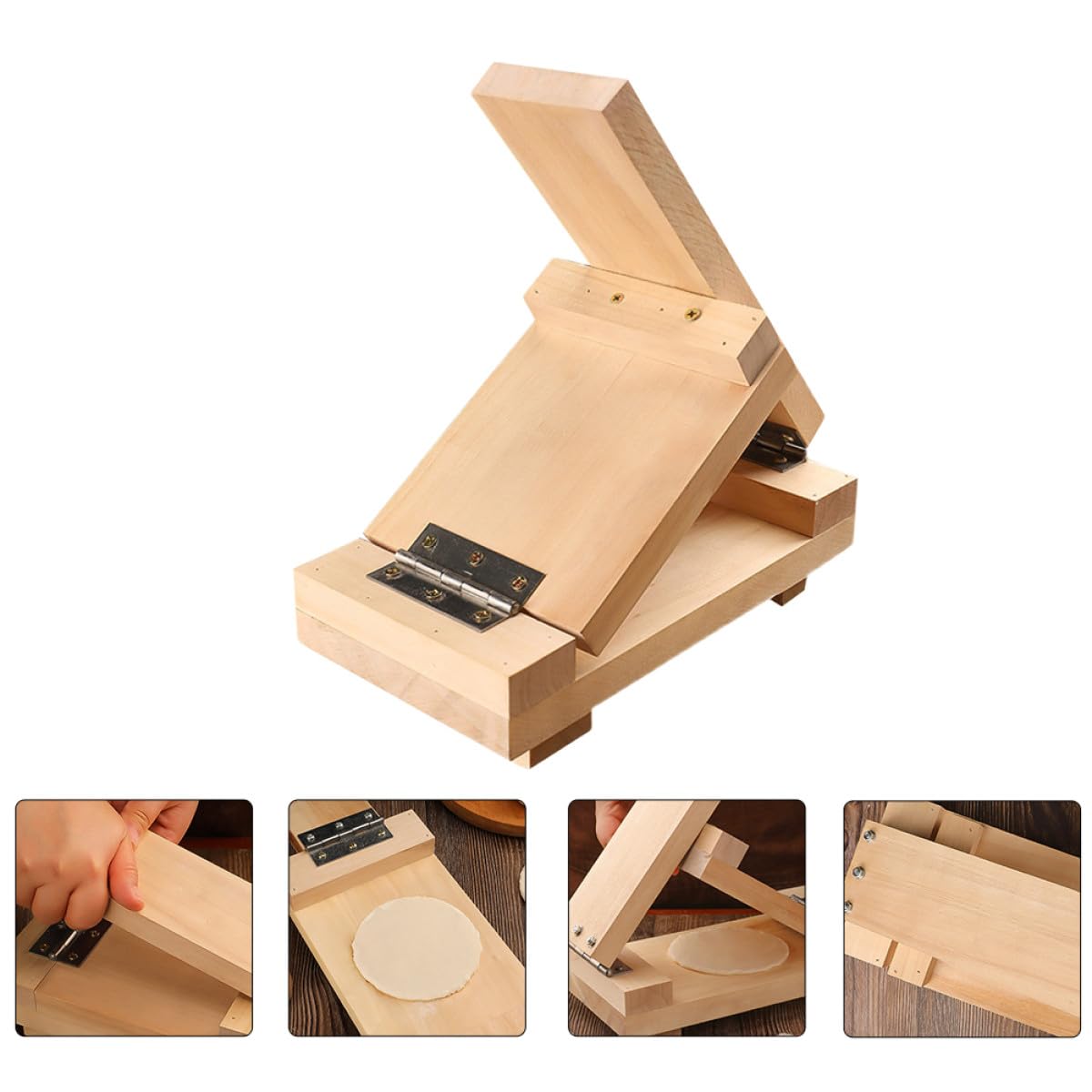 Cabilock Molde De Prensado De Prensa De Masa De Madera Para Hacer Albóndigas Herramienta Para Prensar Masa Máquina Para Hacer Dumplings Utensilio De Cocina Cocina