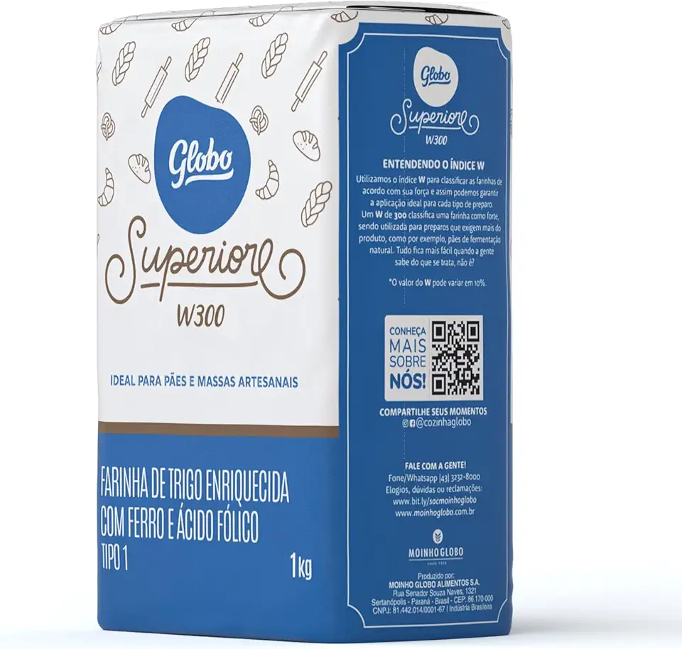 Farinha de Trigo de 1 Kg, Tipo 1, Globo Superiore W300.