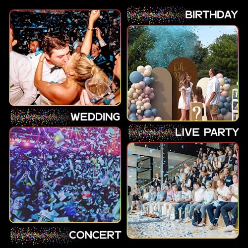 Image of Ultimate Confetti, Turquoise Color Biodegradable Confetti - Rectangular Fluttering Tissue Paper Confetti for Cannon and Launcher use - Best for Wedding, Parties, Concerts and Live Events - 1 lb, 16 oz