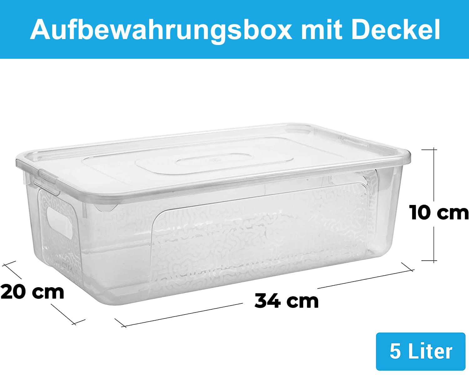 aufbewahrung 10 cm hoch Aufbewahrungsbox mit Deckel, 6er Set Aufbewahrungsboxen, 5 Liter Boxen Aufbewahrung, Plastikbox mit Deckel, Transparent Kisten mit Deckel mit Strukturdesign, Model: Felix, Made in Europe Küche, Haushalt & Wohnen hay Entdecke 15 Medikamente Ordnung Farbe:Pink/Dark Red