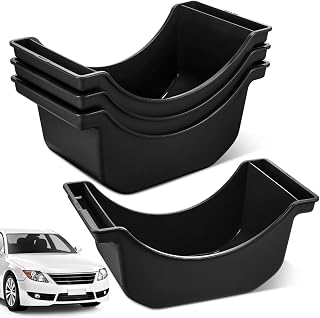 Gisafai 4 Pieces Oil Drain Pan for Wheels Plastic Truck and Trailer Wheel Pan Reusable Oil Drip tool for Wheels(Black)