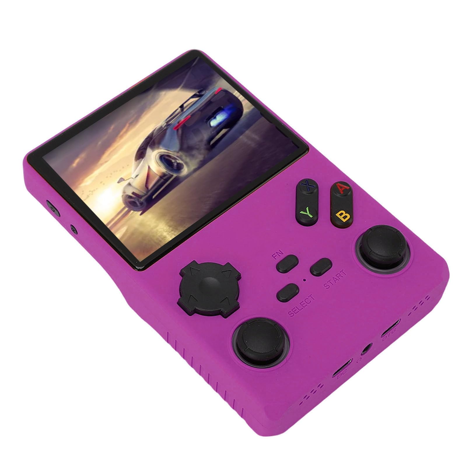 Sxhlseller Console di Gioco Portatile retrò, Schermo da 3,5 Pollici con Risoluzione 640x480, Chip Quad Core RK3326, Scheda di Memoria da 256 GB, 35000 Giochi, unità di Gioco Portatile Viola (PURPLE)