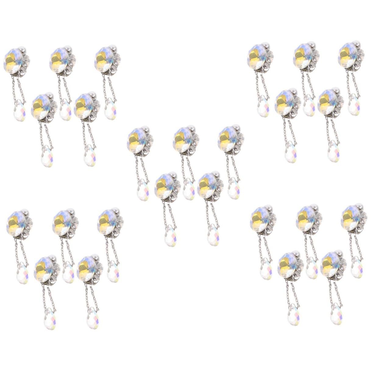 Charms rhinestone pour décorations manucure Healvian nail art strass brillant femme lot de 25