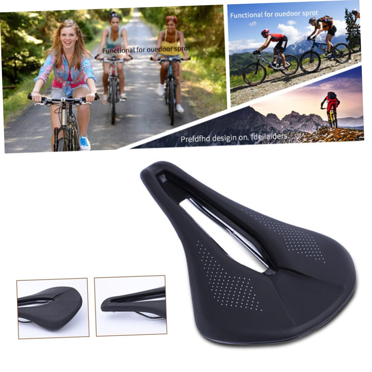Gatuida Fahrradsattel Hohlsattel Für Mountainbike Ergonomisches Design Aus Hochwertigem Material Sitzkissen Für Fahrrad Schwarz