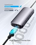 USB C Hub Adapter, Vilcome 8-in-1 USB C Adapter with 4K HDMI, 1Gbps Ethernet, 3 USB 3.0 Ports, 87W Power Delivery, SD/TF Card Reader for MacBook Pro,Pixelbook, XPS and More