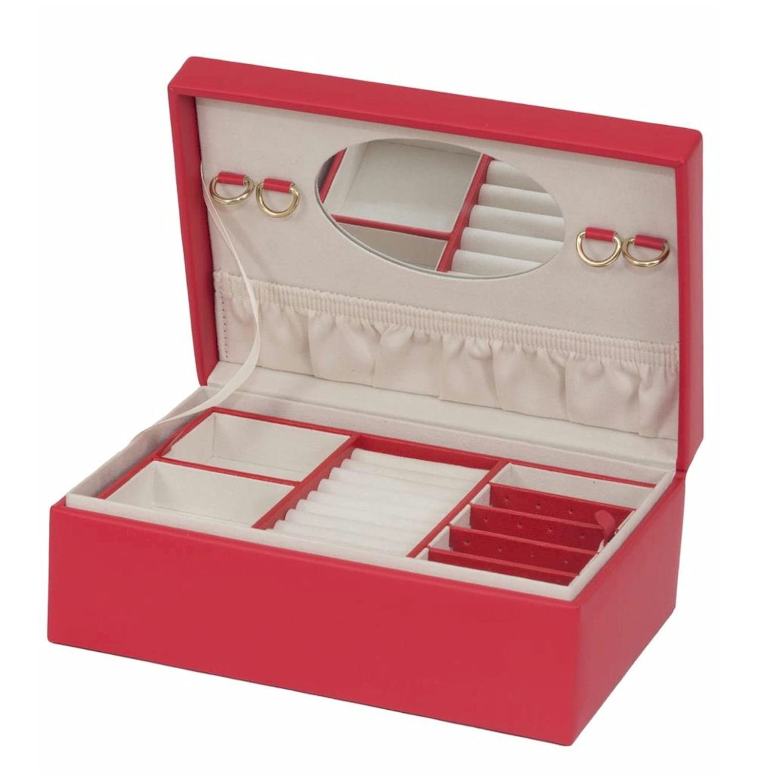 Mele & Co Peggy Red Bonded Leather Jewellery Box MC781