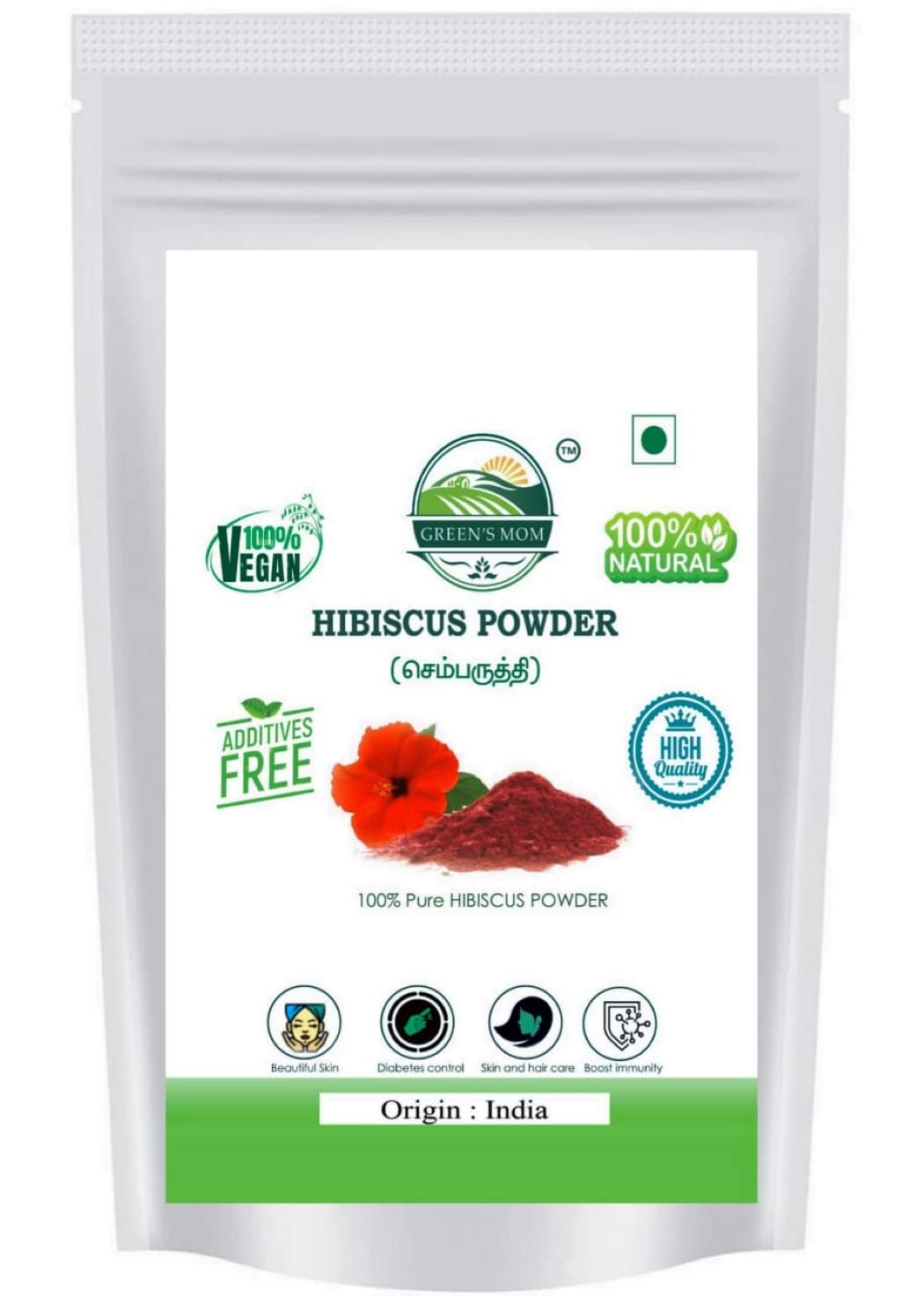 GREEN'S MOM Herbal Hair Pack Powder (Hibiscus 500gm) Amazon.in Beauty
