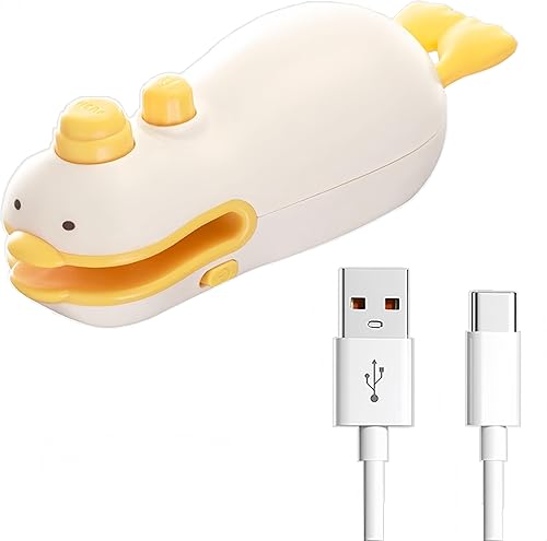 Mini sellador de bolsas, sellador y cortador 2 en 1, sellador térmico magnético y colgante recargable por USB, accesorios de cocina lindos y