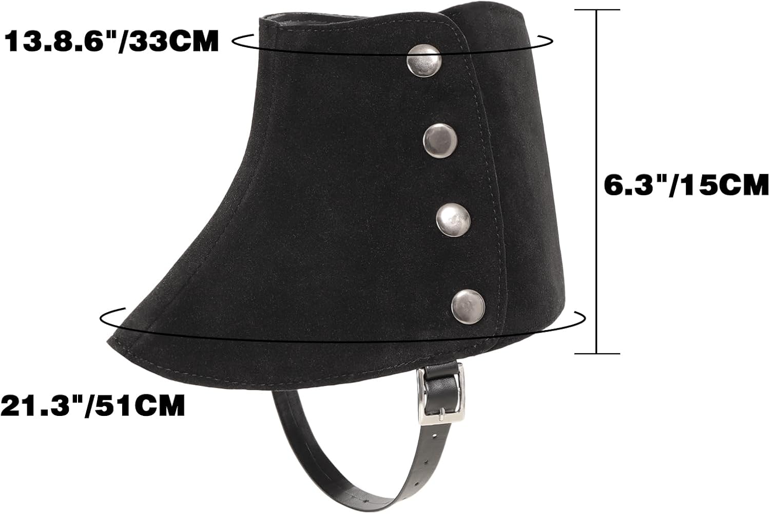FURPHI Medieval Pirate Boot Covers Renaissance Steampunk Faux Leather Mens Retro Short Gaiters Spats with Rivets