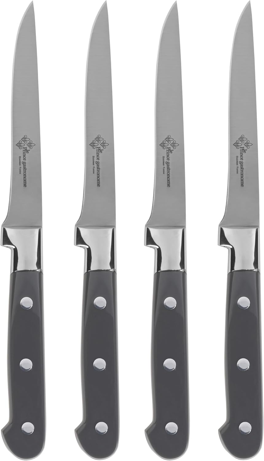 Set of 4 Prince Gastronome Steak Knives with Pewter Handles