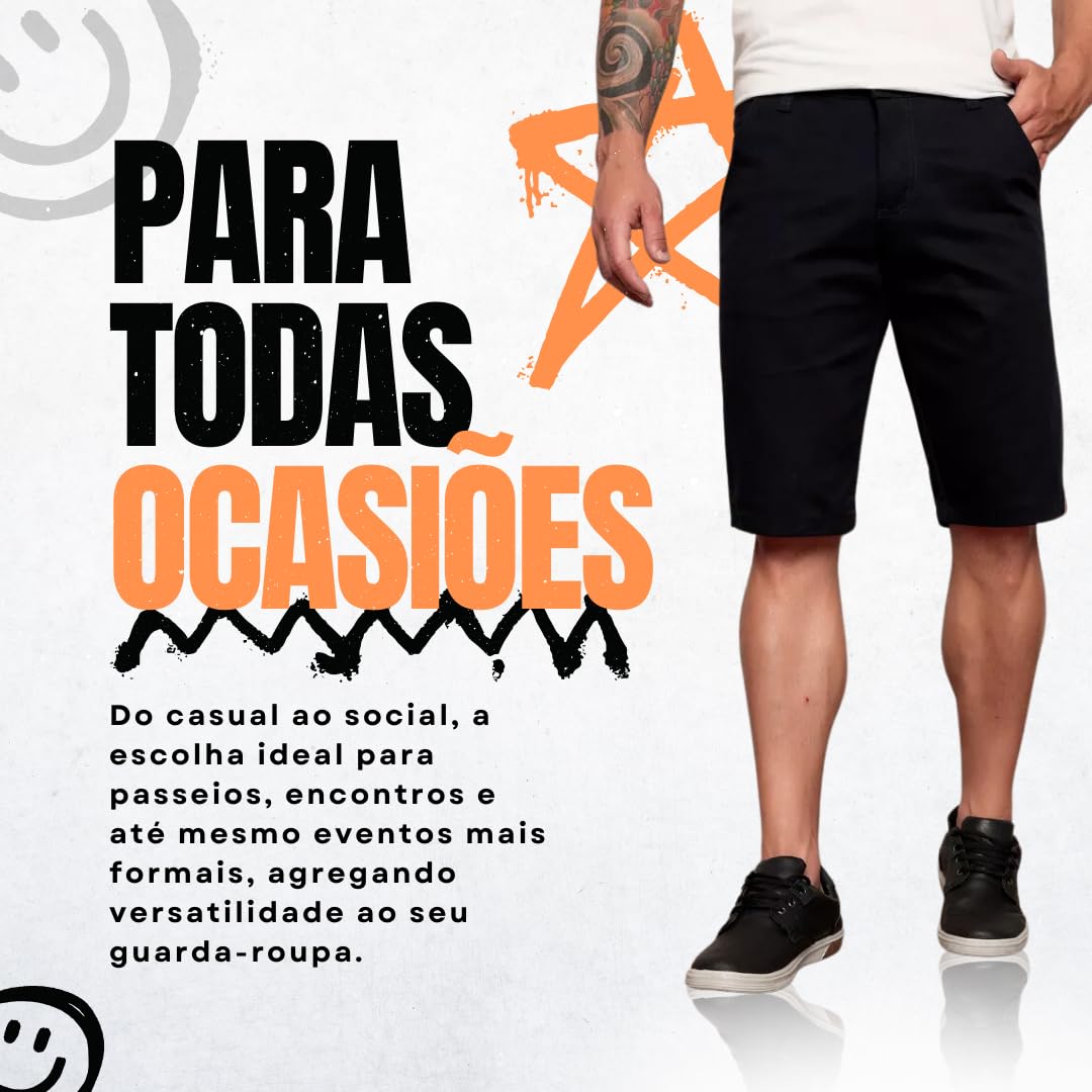 Bermuda De Sarja Masculina Slim Color Alfaiataria Sport Fino de Algodão com Elastano Diversas Cores em promoção! Veja a oferta e mais achadinhos de Shorts & Bermudas 3 Hoje é o melhor dia para comprar Bermuda De Sarja Masculina Slim Color Alfaiataria Sport Fino de Algodão com Elastano Diversas Cores com aquele preço maroto! Promoção! Aproveite a oferta! 3