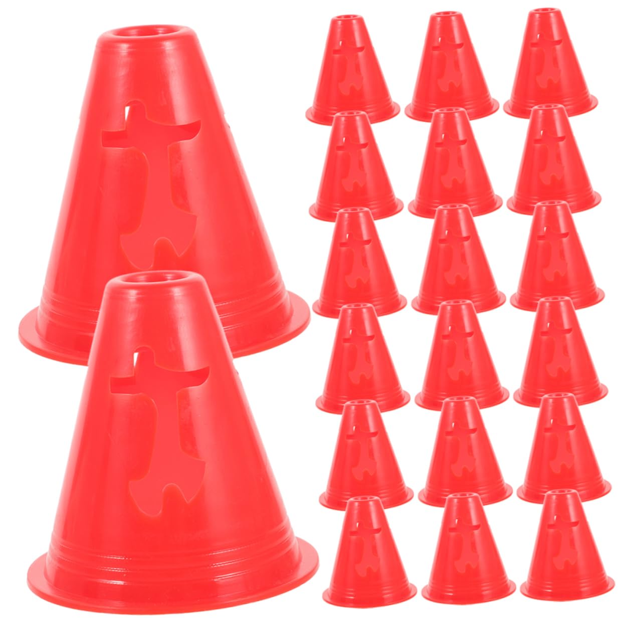 Conos De Entrenamiento De Futbol Conos De Ejercicio Cono Marcador Capacitación Conos De Pilones Conos Deportivos Mini Conos para Deportes Educación Física Rojo