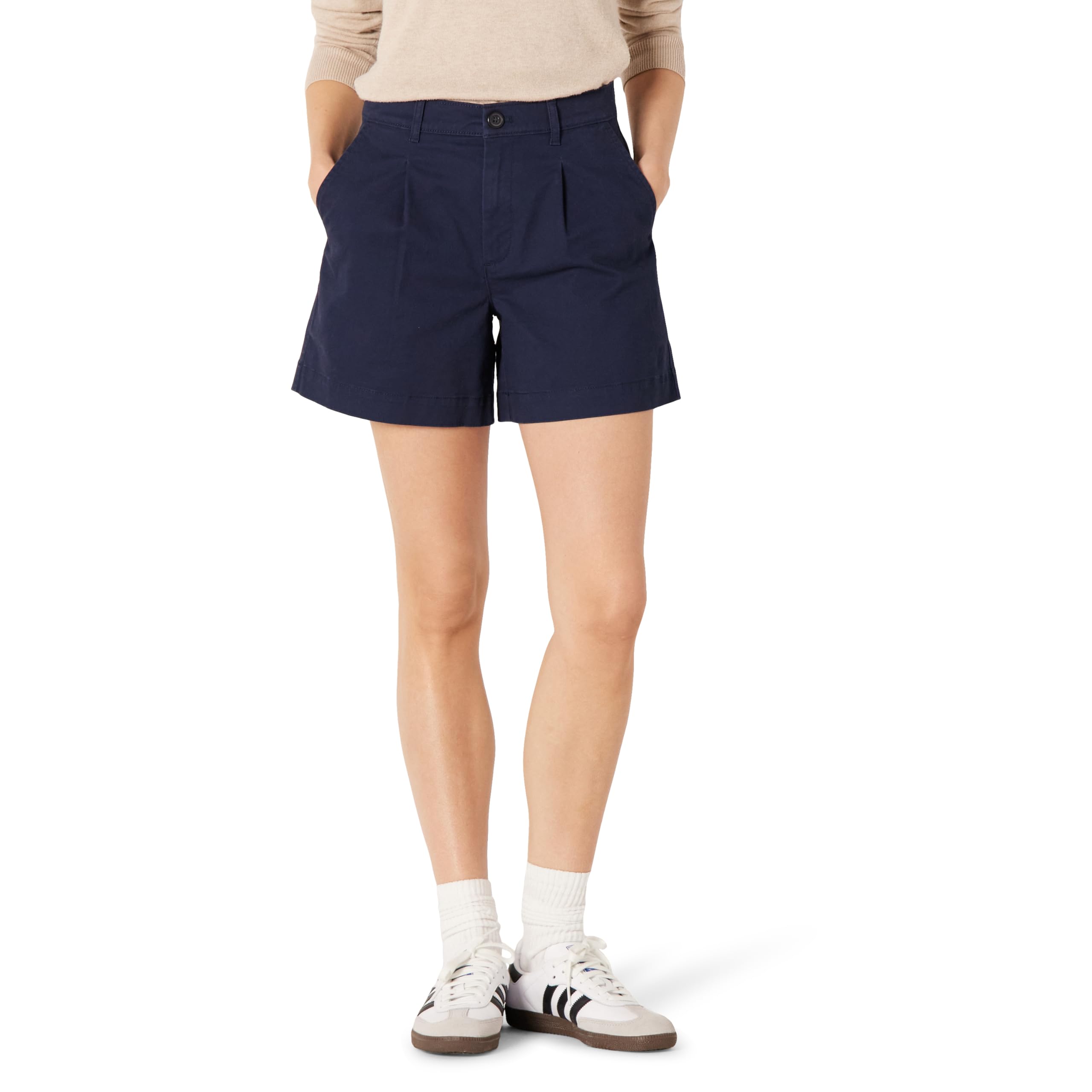 Amazon Essentials Women's High-Rise Relaxed-Fit Elastic Back Short