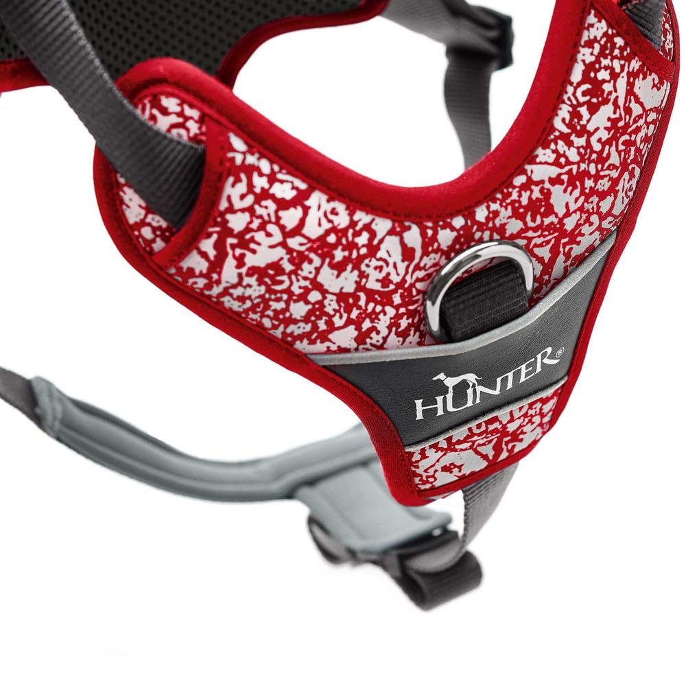 Arnés para Perro Hunter Divo Rojo Gris Reflectante Talla L (72-100 cm)