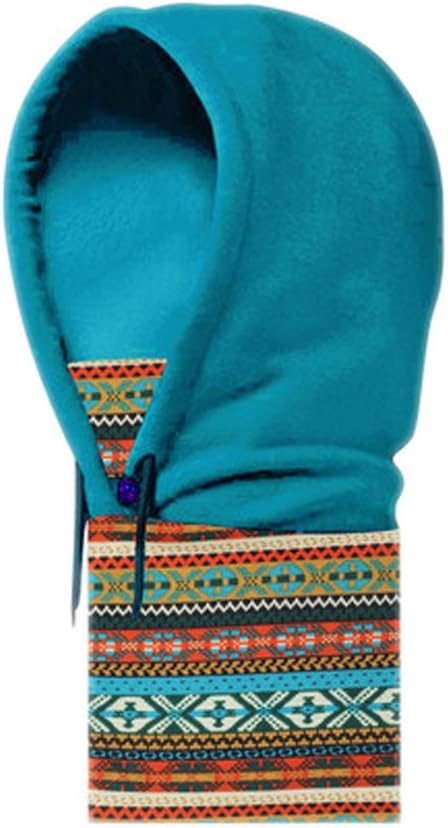 Winter Outdoor Fleece Moutaineering Skiing Cycling Full Face Cap Dustproof & Windproof Hat Headgear CS Face Mask Neck Warmer Balaclava Scarf Thicken Type (sky blue 1)