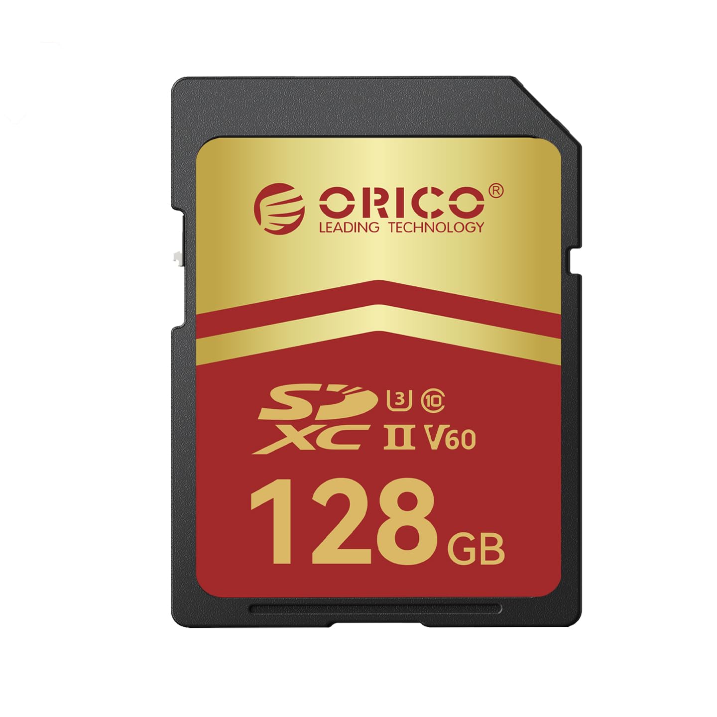 ORICO 128GB SD Card, UHS-II, C10, U3, V60, 4K UHD, Full HD, Up to 290MB/s Read, SDXC Memory Card for Professional Photographers&Content Creators, DSLR Mirrorless Cameras, Advanced Video Cameras -SD60