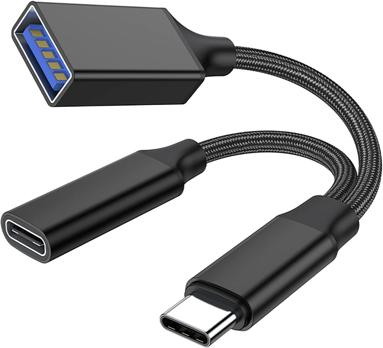 Amazon.com: USB C to USB Adapter OTG and Charger Cable, 2 in 1 USB-C ...