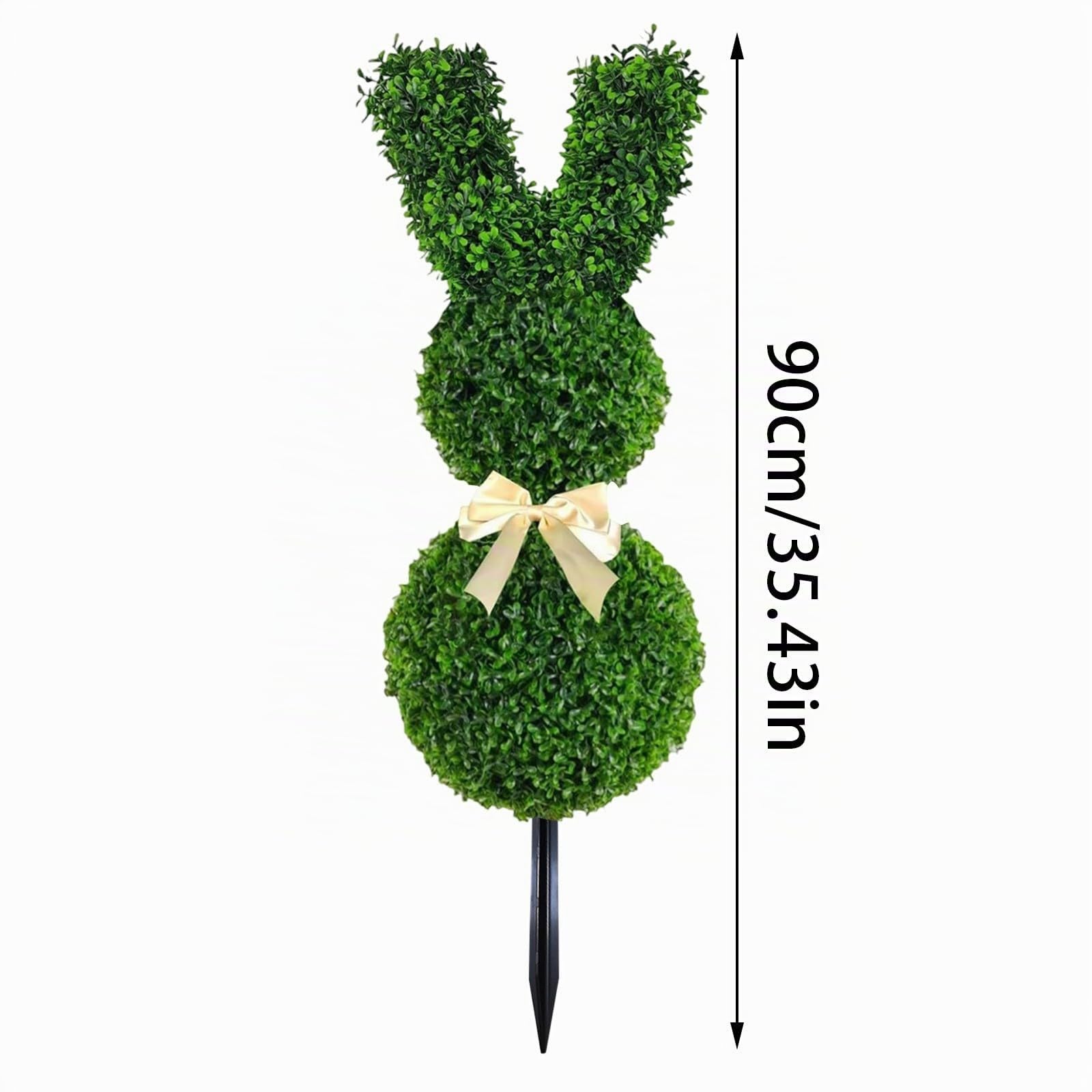 Kashyke Osterdeko Outdoor Groß Künstlich Buchsbaum Hase Gartenstecker Modern Ostern Frühling Deko für Draußen Garten Hasen Deko Osterhase Frühlingdeko Osterdekoration (#03)