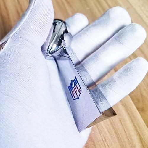 Miniatura 3 de Trofeo Fantasy Football - 4 pulgadas - Trofeo de réplica de acero inoxidable hecho para campeones de fútbol de fantasía