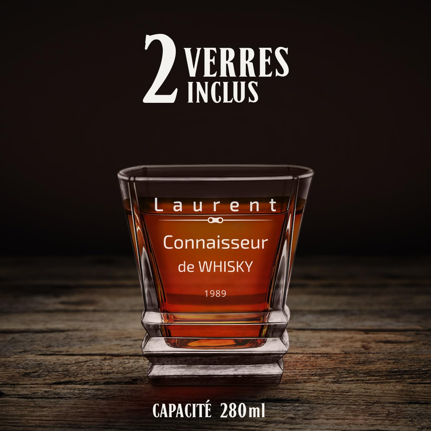 Maverton Carafe et 2/4 / 6 verres, Avec motif géométrique, Ensemble